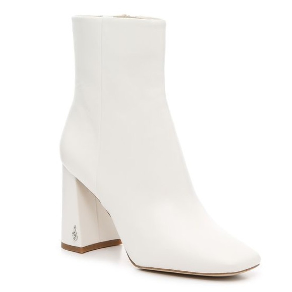 Sam Edelman Codie White Leather Booties